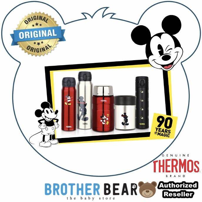 [100 Original] Thermos Mickey 90th S/Steel King Food Jar and Flask Limited Edition 5 Years