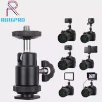 Universal Hot Shoe Adapter Cradle Ball Head with Lock for Camera Tripod LED Light Flash Bracket Holder Mount