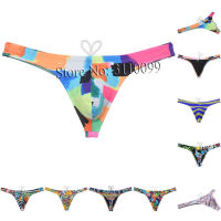 บิกินี่ผู้ชายว่ายน้ําทองชุดว่ายน้ํายืดหยุ่น T-back Beachwear Surfing Swimwear