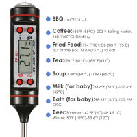 เครื่องวัดอุณหภูมิเนื้อดิจิทัลสำหรับอบอาหารในครัวครัวขวดบาร์บีคิวเหลวโพรบอิเล็กทรอนิกส์เครื่องวัดอุณหภูมิ