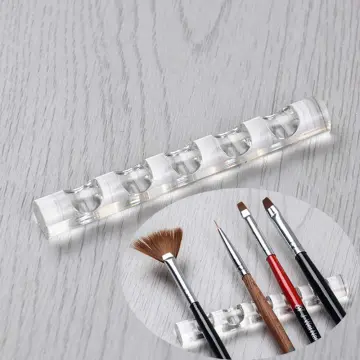 Professional 12 Hole Acrylic Gel Nail Brushes Holder Heart Round Stand  Makeup Brush Holder For Displaying Nail Art Manicure Tool