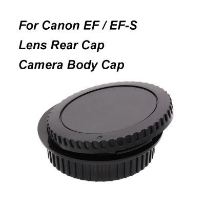 For Canon EOS EF / EF-S Lens Rear Cap / Camera Body Cap Plastic Black Lens Cap Cover Set No Logo