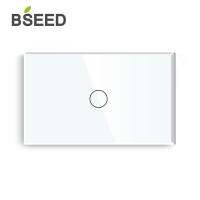 [HOT BEIJMKLHIW 547] Bseed US Touch Switch 1 2/3Gang 1/2 Way Light Switch Wall Switch คริสตัลสีขาว Class Panel 3สี Smart Switch