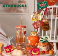 Starbuck 2022ปีเสือใหม่น่ารัก Tiger Claw Tiger Head Mark แก้วฟางฉนวนกันความร้อนถ้วย Set