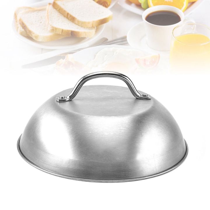 stainless-steel-steak-cover-thicken-western-restaurant-western-food-cover-hand-handle-steak-cover-hemispherical-cover