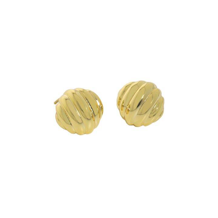 cod-590-korean-version-of-ins-niche-design-minimalist-all-match-geometric-circular-thread-twist-texture-silver-earrings-for-women