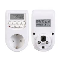 【Prime deal】 EU Plug Timer การตั้งค่าโปรแกรมได้ของนาฬิกา Digital Timer Switch ซ็อกเก็ตพลังงานอัจฉริยะประหยัดพลังงาน