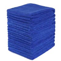 100Pcs Absorbent Microfiber Towel Car Care Home Kitchen Washing Clean Wash Cloth Towel Blue