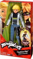 Miraculous Fashion Flip Adrien to Cat Noir 10.5” Action Doll Sequins แฟชั่นฝาพับ Adrien To Cat Noir 10.5 ”ตุ๊กตาแอ็คชั่นเลื่อม