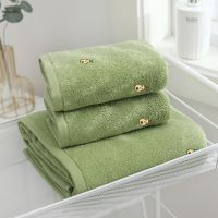 Full Embroidered Cotton Towels  Household Adults Do Not Shed Hair  Soft Absorbent Net Red Bath Towels  Men And Women Bath Towels Towels