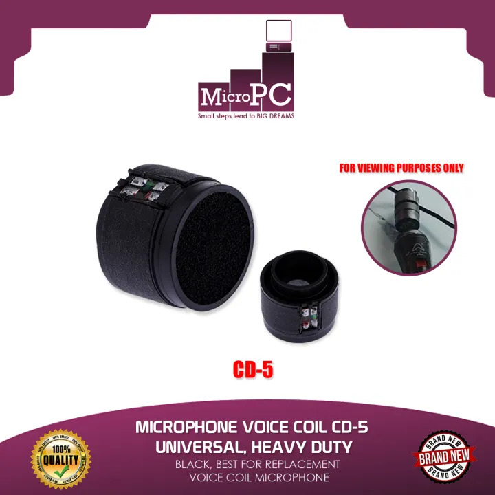 MICROPHONE VOICE COIL CD5 UNIVERSAL, HEAVY DUTY, BLACK, BEST FOR