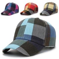 Outdoor Spring Summer Fashion Adjustable Plaid Caps Sunscreen Hats Sun Cap Baseball Hats