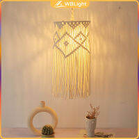 WBLight Boho Creative โป๊ะโคมไฟสีอ่อนผ้าฝ้ายโคมไฟแขวนสำหรับตกแต่งสถานรับเลี้ยงเด็ก