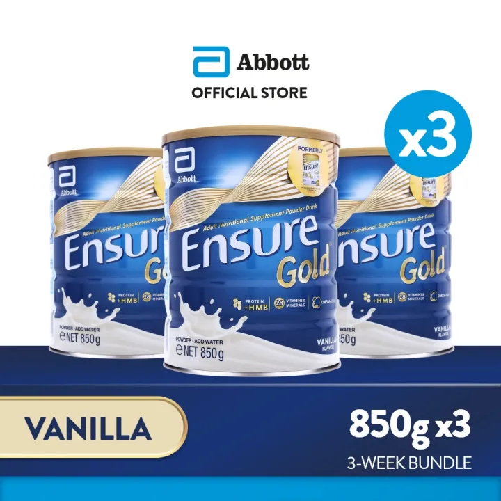 Ensure Gold Vanilla HMB 850G For Adult Nutrition Bundle Of 3 | Lazada PH