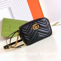 pre order Brand new authentic，GUCCI，GG Marmont matelassé mini bag，crossbody bag，Shoulder Bags