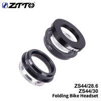 ZTTO 44mm Folding Bike Headset Steering 1 18" Straight Tube Fork CNC Mountain Bike Low Profile Semi-integrated Bicycle Bearing