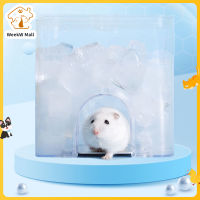 Summer Cooling Hamster Nest ระบายความร้อนที่มีประสิทธิภาพ Hamster Cooling House Hollow Design โปร่งใสสูง ประหยัดพื้นที่ PS พร้อมไฟ LED ขนาดเล็กสำหรับบ้าน