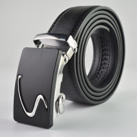 2022 New Version Of Automatic Buckle Belt Mens Scratch-Resistant Wear-Resistant Lychee Pattern Youth Men Business Fashion Belt