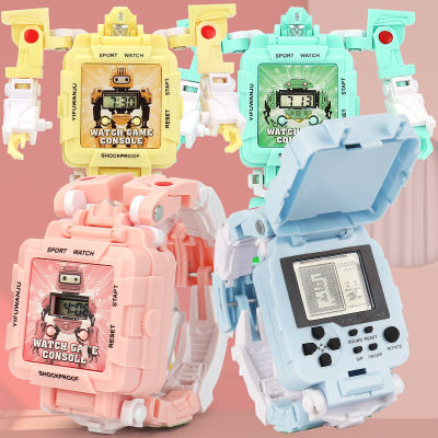 เด็กนาฬิกาเกมมือถือของเล่นขนาดเล็กเด็กเสียรูปหุ่นยนต์เด็กนาฬิกาเด็กดูสำหรับสาวเด็กนาฬิกา R Elojes