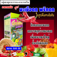 บิ๊กไซส์ - สูตรพริกดก มะเขือดก ติดลูกดก อะมิโนแอชิด ( 500 ซีซี ) ป้องกันดอกร่วง พริก มะเขือ เช่น มะเขือเทศ มะเขือยาว มะเขือเปาะ ฮอร์โมนพืช