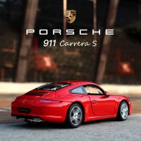 1:24โมเดลรถโลหะผสมรถ Porsche 911 CARRERA S แบบรถจำลองของขวัญของสะสมโมเดลของเล่นเด็กหล่อขึ้นรูปโลหะ