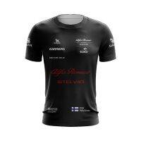 in stock 2023 Design Kimi Raikkonen team suit- Alfa Romeo Racing Mens T-shirt  F1 3D Racing Suit，Contact the seller to customize the name and logo for free