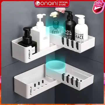 Acrylic Bathroom Shelves without Holes Wall-mounted Soap Shampoo