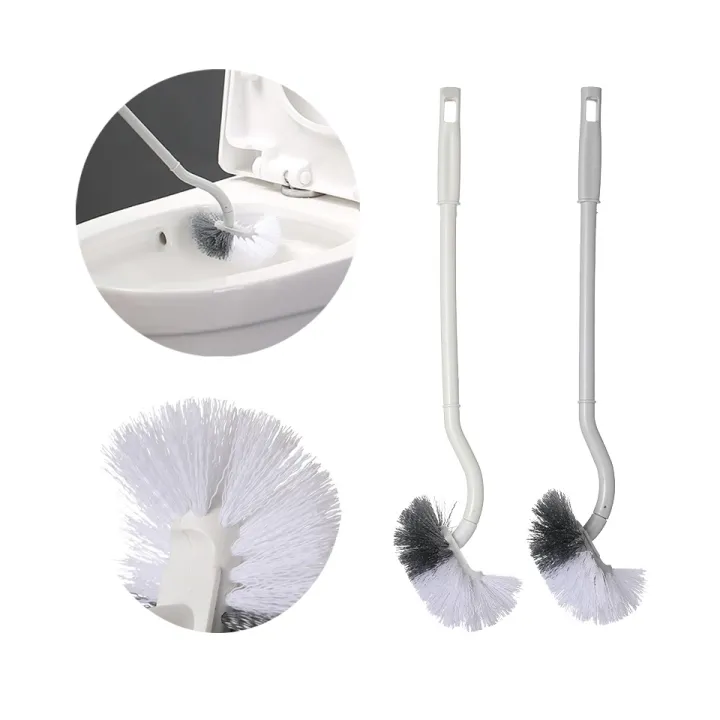 Double Side Toilet Brush Corner Cleaning Curved Brush Toilet Bathroom