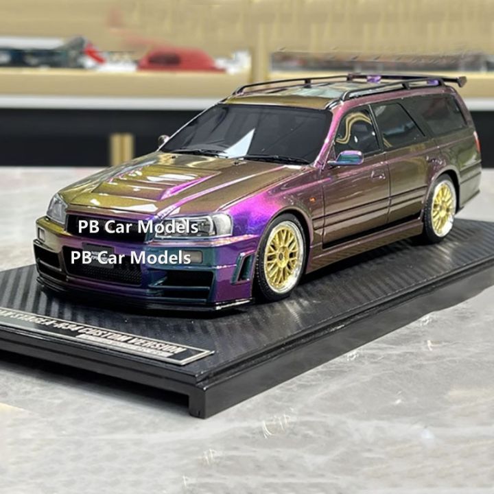 จุด-ivy-1-18-nissan-stagea-r34สเตชั่นแวกอนโมเดลรถเรซิน