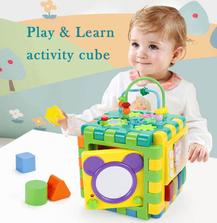 GOODWAY Baby Musical Light Early Diy Activity Kid Learning Cube ...