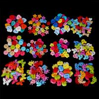 Promotion 50/100 PCS Mix Shape Lots Colors DIY Scrapbooking Cartoon Buttons Plastic Buttons Childrens Garment Sewing Notions Haberdashery