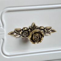 Retro Rose Furniture Handle Drawers Knob for Kitchen Cabinet Door Cupboard Wardrobe Bin Home Furniture Rose Pulls Handles Door Hardware Locks