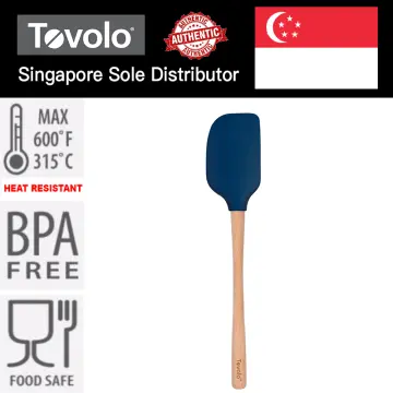 Tovolo Flex-Core Oyster Gray Wood Handled Spatula