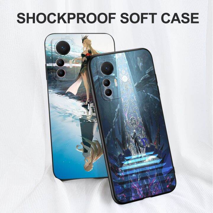 case-for-xiaomi-12-lite-6-5-inch-silicon-phone-back-cover-black-tpu-case-cyno