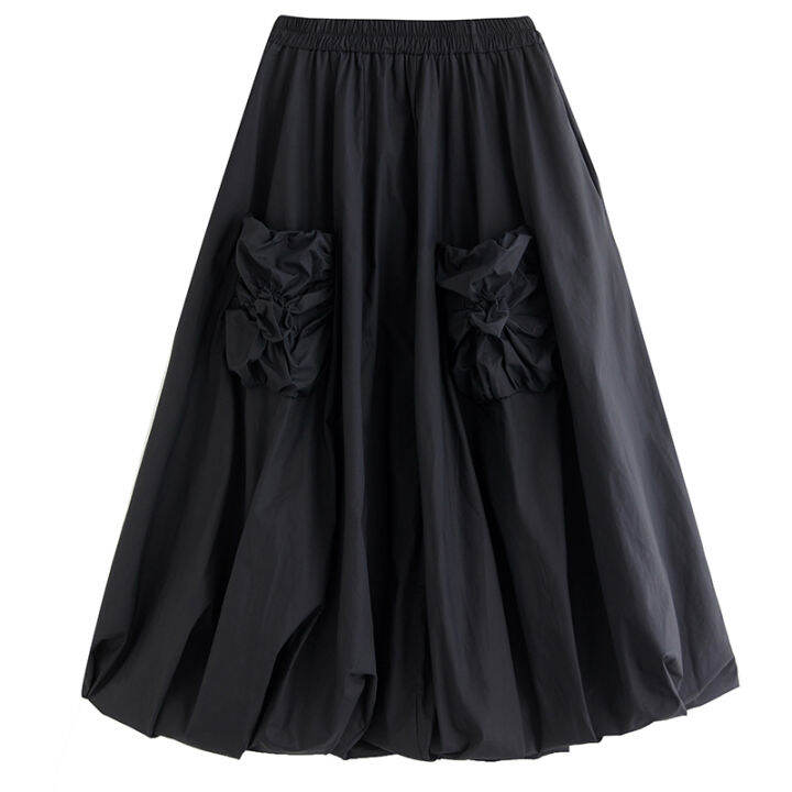 xitao-skirt-women-solid-loose-skirts