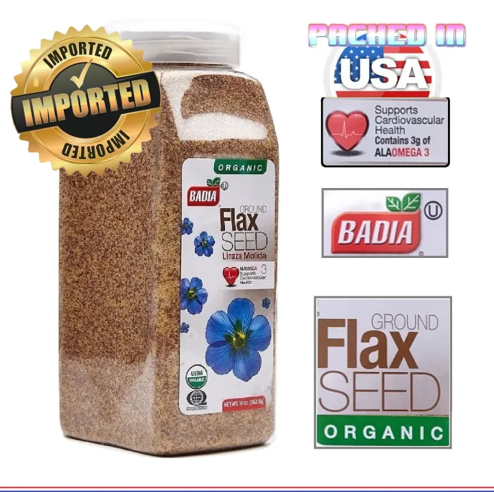 Badia Organic Flax Seed, Ground, 16Ounce Flaxseed, 453.6 grams