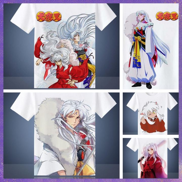 เสื้อยืดแขนสั้น-พิมพ์ลายการ์ตูน-inuyasha-soma-witch-inuyasha-kimono-kikyix-สไตล์ญี่ปุ่น-สําหรับผู้ชาย-และผู้หญิง