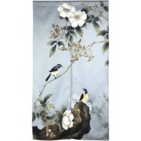 Flowers Door Curtain Feng Shui Curtain Japanese Noren