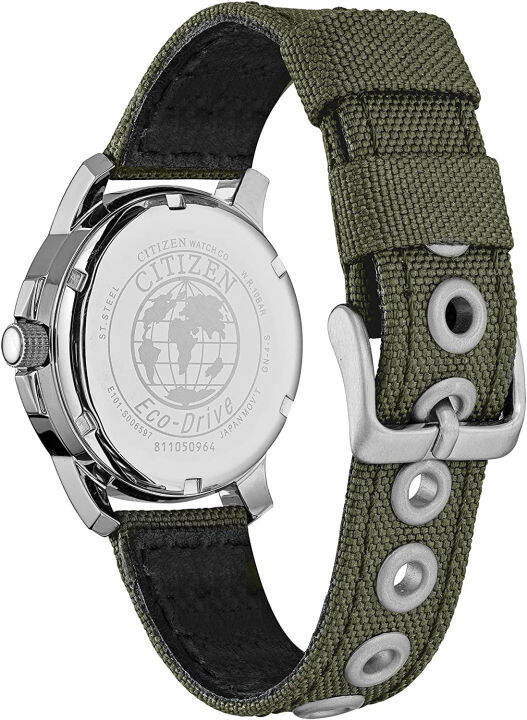 citizen-eco-drive-garrison-mens-watch-stainless-steel-with-nylon-strap-green-model-bm8180-03e