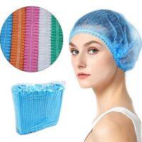 CW 100Pack 21 quot; NonDisposable Bouffant Chef Hat Mob Cap Hair Net for HospitalSpa Catering and Dust free Workspace