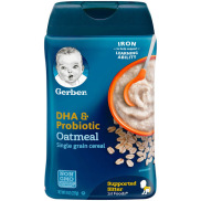 Bột Ăn Dặm Ngũ Cốc Gerber Probiotic Oatmeal 227g Vị Yến Mạch Cho Bé 4M+
