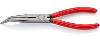 KNIPEX Tools - Long Nose Pliers With Cutter, 40 Degree Angled (2621200), 8 inches