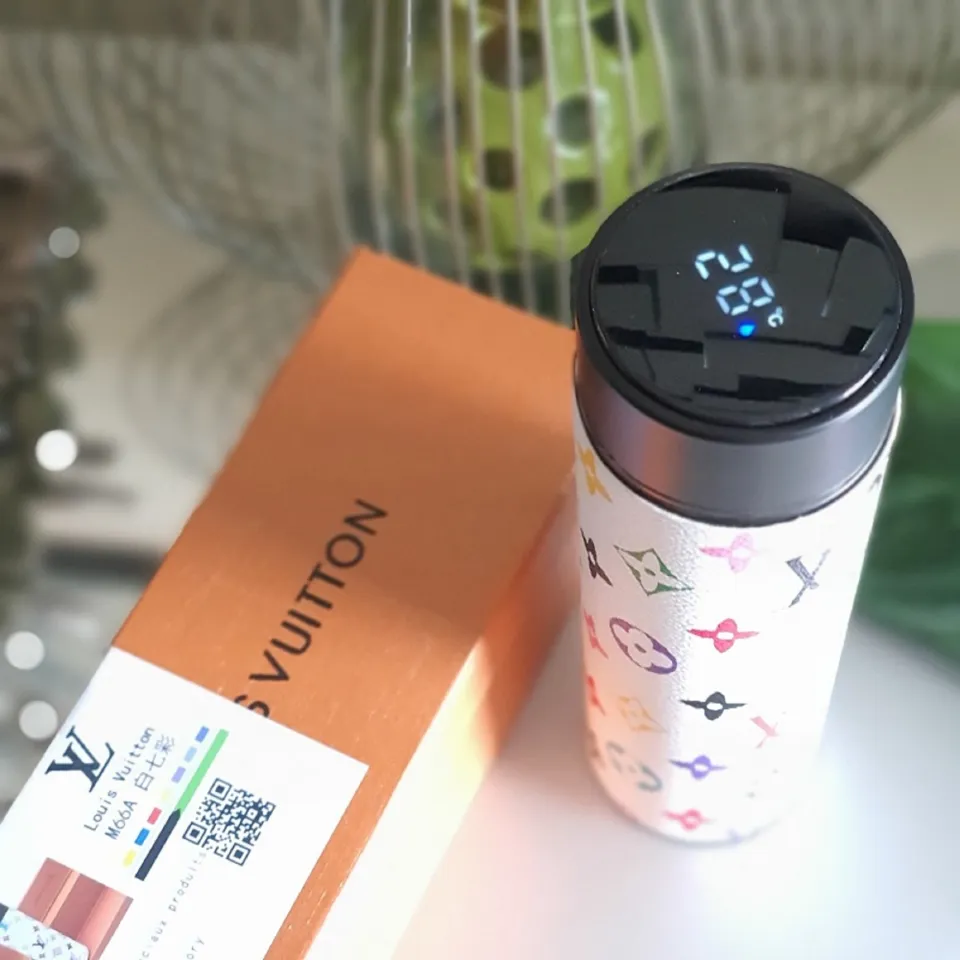 Limited Edition Digital Temperature Stainless Steel LV White Tumbler