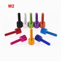 5 Buah M2 Aluminium Aloi Sekrup Jempol Knurled Bulat Kepala Datar DIY Sekrup Penyesuaian Casing Komputer Beberapa Warna Panjang 4/8/12/15Mm