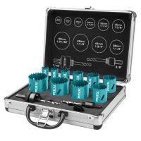 TOTAL TACSH1121 ชุดดอกโฮลซอว์เจาะไม้ HSS-BI METAL HOLE SAW SET 12pcs { งานหนัก สบาย }