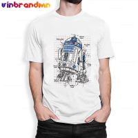 2023 R2D2 Plan Tee Printed Funny The Force Awakens T-Shirt Parody Jedi Robots Bb8 Droid Road T Shirt Sci-Fi Robots Tops Tshirt Large Size S-4XL-5XL-6XL