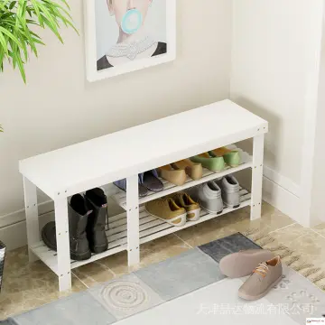 White clearance shoe bench