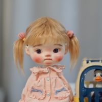 Qbaby Blythe Amydoll วิกผมเครื่องประดับตุ๊กตา BJD สำหรับตุ๊กตาของเล่นเด็กหญิงนมวิกไหมแฟชั่นน่ารักผมสั้นหน้าม้าวิกผมตุ๊กตาอุปกรณ์เสริมตุ๊กตา