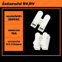 เต๋าต่อสายไฟ ขั้วต่อสายไฟ BV,RV 2ตำแหน่ง แรงดันไฟฟ้า250VAC ทนกระแสได้สูงสุด10A โครงลวด304สแตนเลส