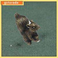 GOTORADE 2 pcs กระรอกกระรอกกระรอก ไส้กระรอกมินิมีกลิ่นหอม สังกะสีอัลลอยด์ สีทองทอง ที่ใส่ธูปแบบพกพารูปสัตว์ ของใหม่ เครื่องประดับตกแต่งรูปสัตว์ ห้องนั่งเล่นในห้องนั่งเล่น